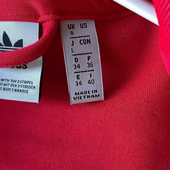 ADIDAS originals jacket S & pants XS, Womens SST Red Track Suit tricolor - Picture 3 of 10